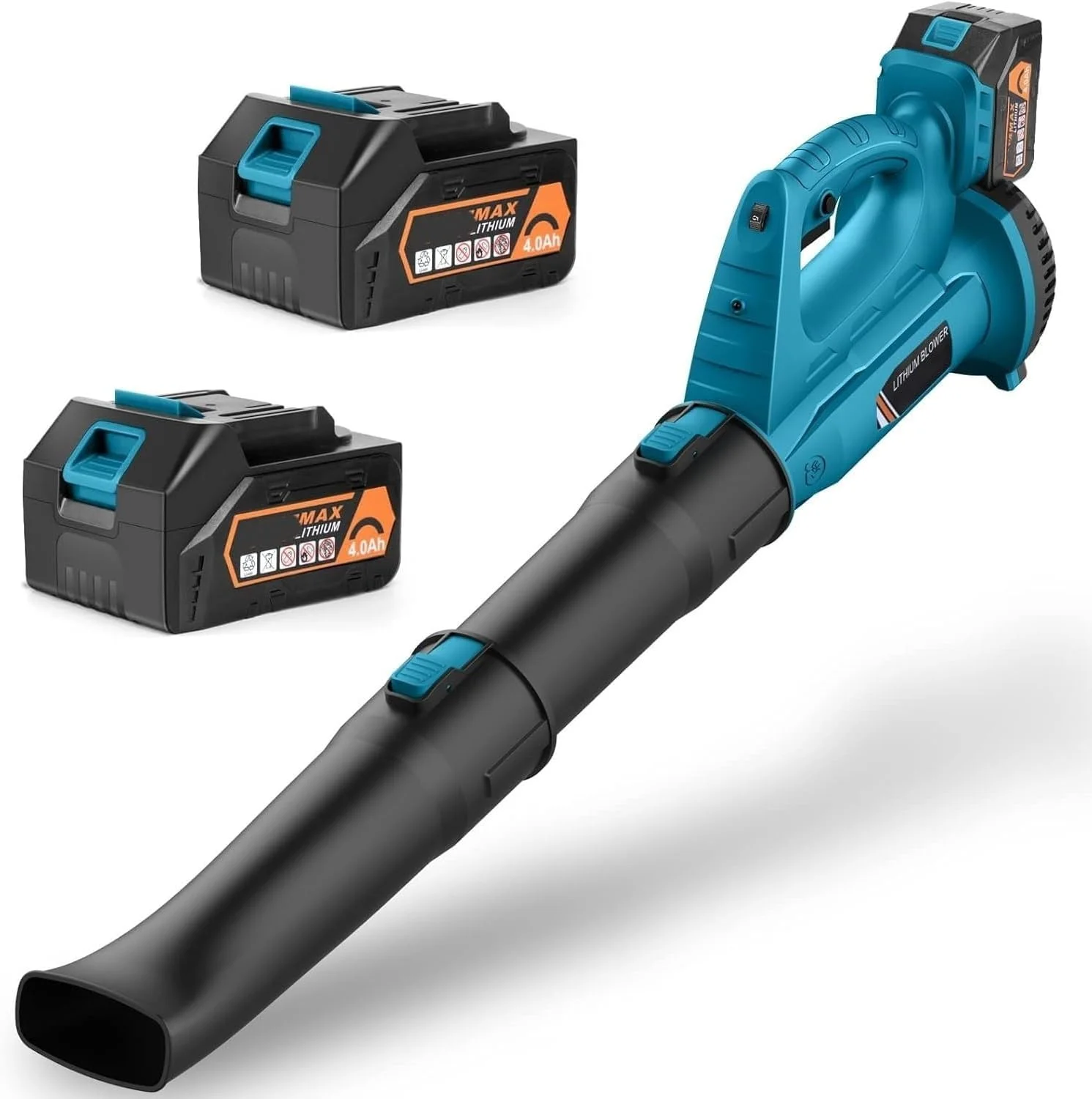 دمنده برگ بی سیم با 2 باتری قدرتمند و شارژر، دمنده برقی برای مراقبت از چمن، دمنده برگ شارژی بی سیم سبک وزن برای برف روبی