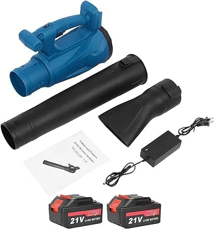 دمنده برگ بی سیم با 2 باتری قدرتمند و شارژر، دمنده برقی برای مراقبت از چمن، دمنده برگ شارژی بی سیم سبک وزن برای برف روبی