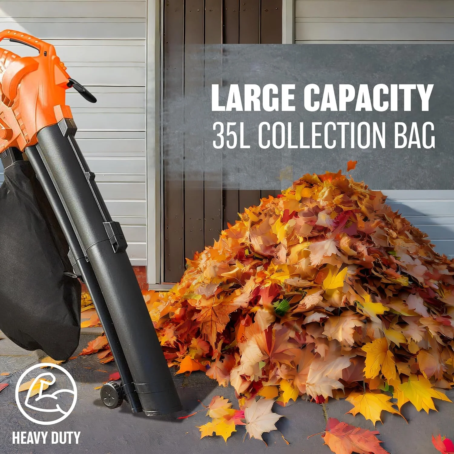 دمنده، مکنده و خردکن برگ و چمن برقی 3200 وات جدید BARGAINS-GALORE، مناسب باغبانی و محوطه سازی