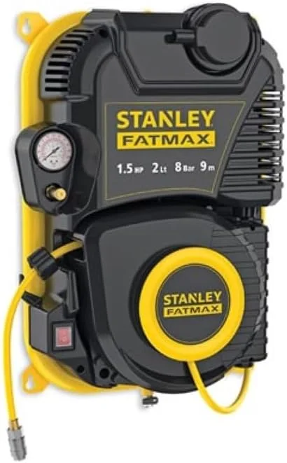 کمپرسور دیواری استنلی Fatmax WALLTECH PRO با مخزن 2 لیتری مشکی/زرد کمپرسور دیواری استنلی Fatmax WALLTECH PRO با مخزن 2 لیتری مشکی/زرد