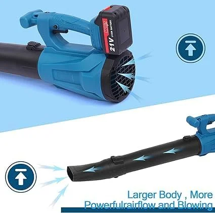 دمنده برگ بی سیم با 2 باتری قدرتمند و شارژر، دمنده برقی برای مراقبت از چمن، دمنده برگ شارژی بی سیم سبک وزن برای برف روبی
