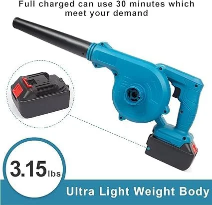 دمنده برگ، دمنده برگ بی سیم با 2 باتری و شارژر، دمنده و مکنده برقی 2 در 1 دمنده برگ، دمنده برگ بی سیم با 2 باتری و شارژر، دمنده و مکنده برقی 2 در 1