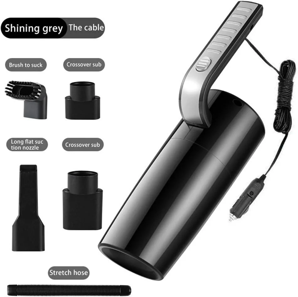 جاروبرقی خودرو و منزل BaiBnn 120W 7000PA، جاروبرقی دستی سیم دار، جاروبرقی قابل حمل، تمیز کننده دو منظوره تر و خشک (رنگ: نارنجی)