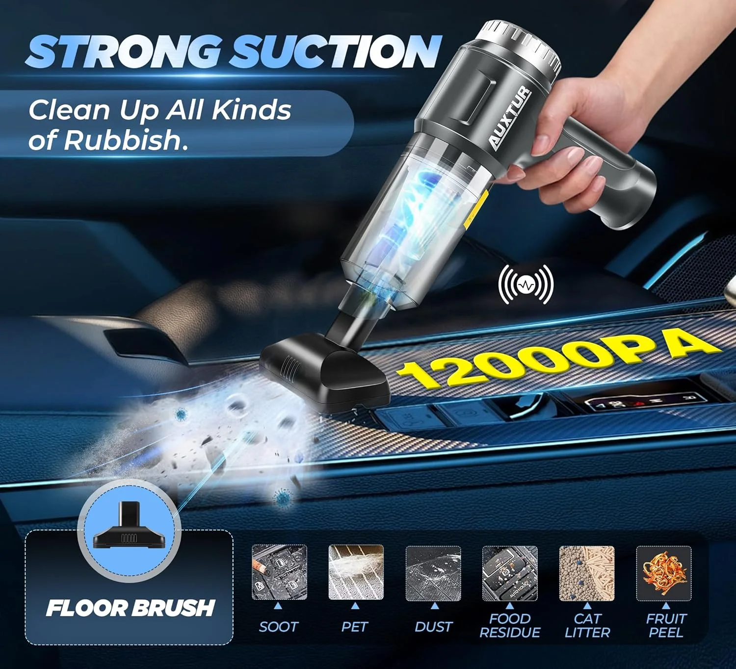 جاروبرقی دستی آکستور، بدون سیم - جاروبرقی خودرو 3 در 1 با قدرت بالا - موتور براشلس 12000PA، مکش فوق العاده قوی - کابل دار - تمیز کننده کوچک، قابل حمل و شارژی برای خودرو جاروبرقی دستی آکستور، بدون سیم - جاروبرقی خودرو 3 در 1 با قدرت بالا - موتور براشلس 12000PA، مکش فوق العاده قوی - کابل دار - تمیز کننده کوچک، قابل حمل و شارژی برای خودرو