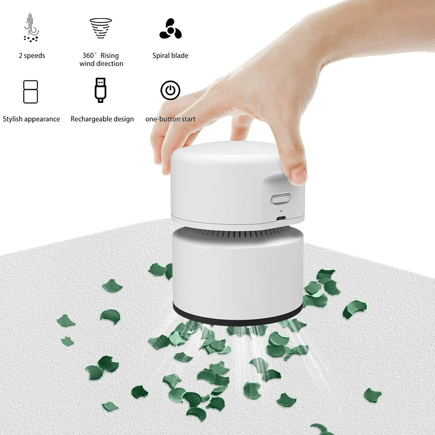 جاروبرقی رومیزی آزونی، جاروبرقی کوچک میز صرفه جویی در انرژی با عملکرد خاموش شدن خودکار، استقامت بالا تا 400 دقیقه، جاروبرقی دستی با قابلیت چرخش 360 درجه، برای صفحه کلید/خانه/دفتر جاروبرقی رومیزی آزونی، جاروبرقی کوچک میز صرفه جویی در انرژی با عملکرد خاموش شدن خودکار، استقامت بالا تا 400 دقیقه، جاروبرقی دستی با قابلیت چرخش 360 درجه، برای صفحه کلید/خانه/دفتر