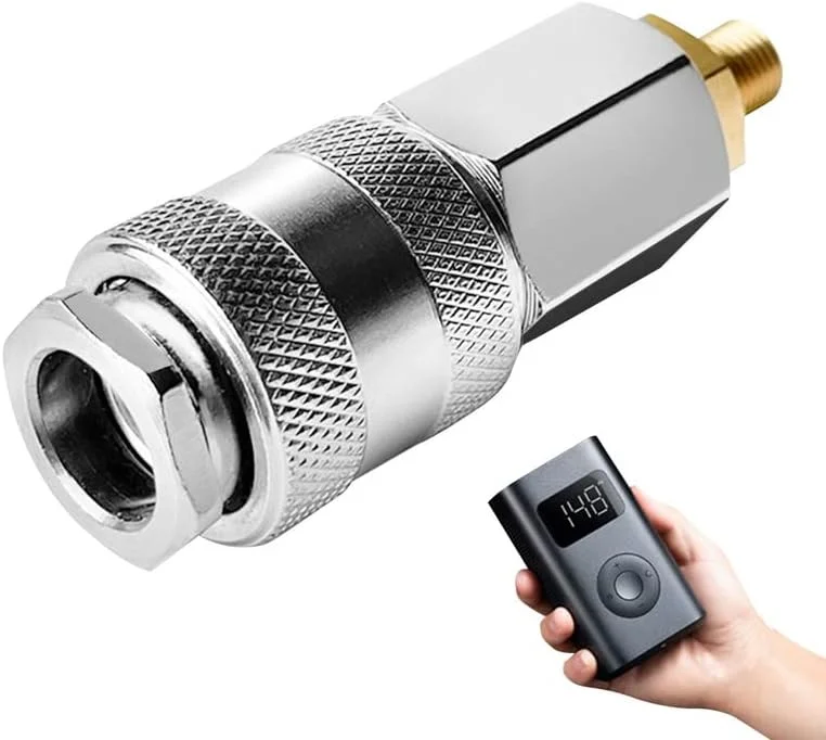 آداپتور کمپرسور هوا قابل حمل برقی V2ine، تبدیل کننده شیر Schrader به کوپلینگ اتصال سریع 3 در 1، تبدیل پمپ باد شما به ابزارهای پنوماتیک مانند تفنگ بادی، آچار بادی، سنباده و غیره