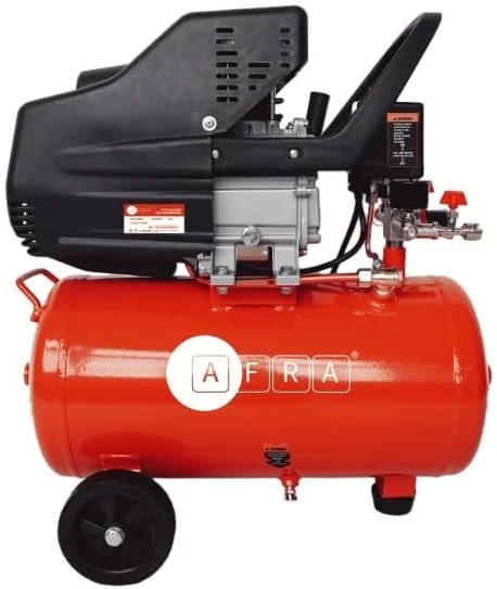 کمپرسور هوا AFRA، 240 ولت، مخزن 50 لیتری، فشار 8 بار، طراحی قابل حمل، صدای کم، لوازم جانبی شامل، مدل AFT-1550ACRD