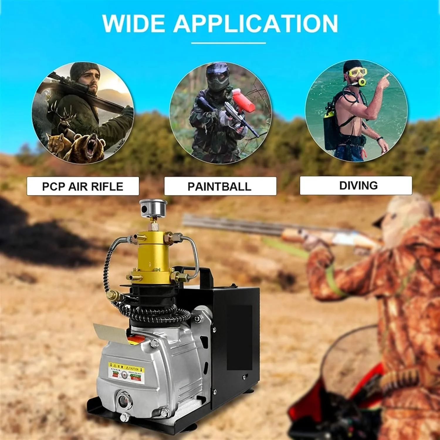 کمپرسور هوای PCP برقی REHOOF TXES031 4500Psi 300Bar 30MPpa پمپ فشار قوی برای مخزن غواصی