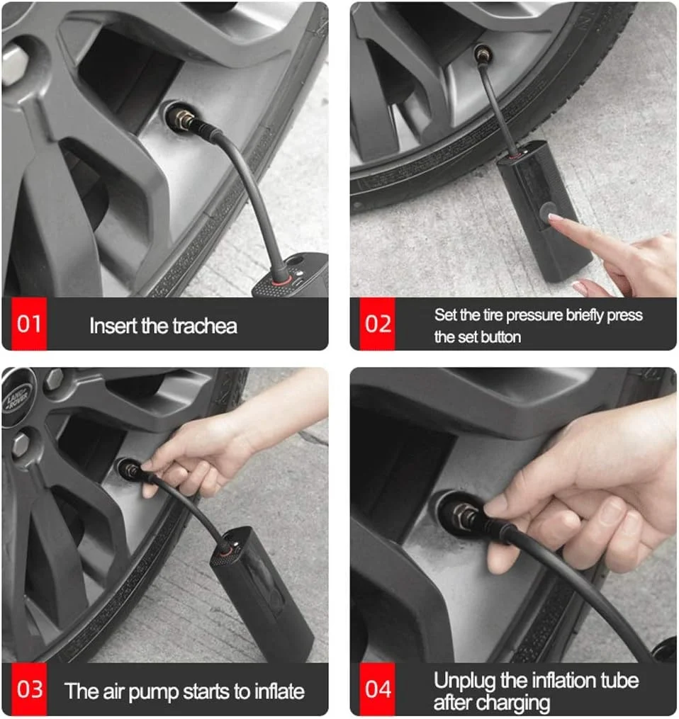 پمپ باد بی سیم خودرو پمپ برقی قابل حمل چند منظوره کمپرسور هوا (رنگ: B)