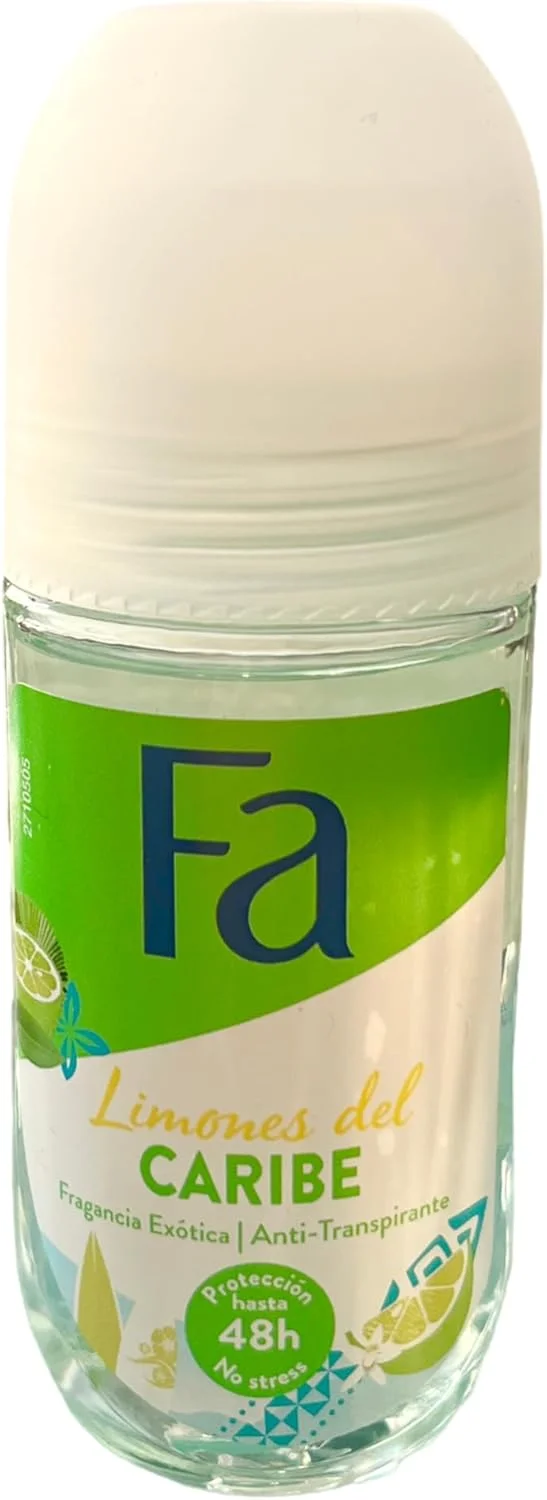 رول ضد تعریق فا 50 میلی لیتر با رایحه لیمو کارائیب رول ضد تعریق فا 50 میلی لیتر با رایحه لیمو کارائیب