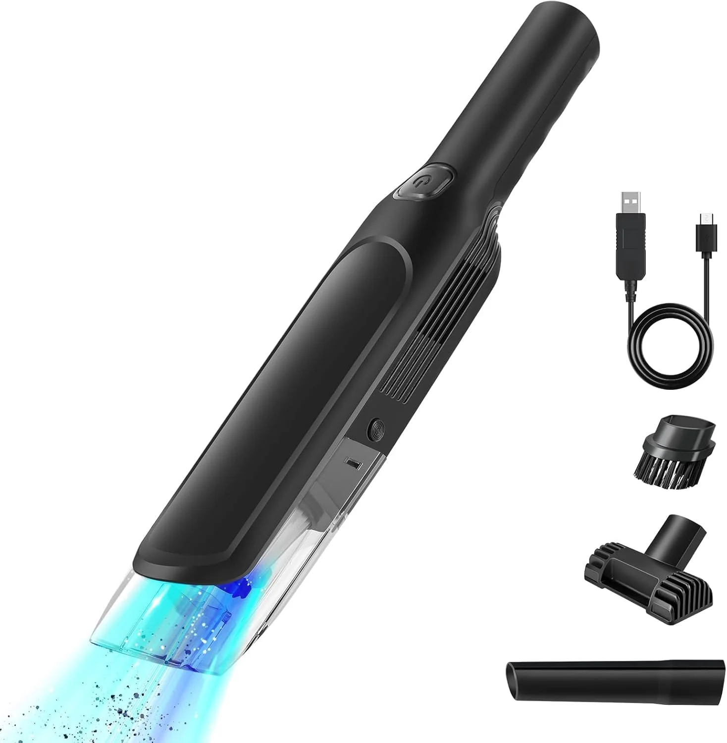 جاروبرقی دستی تدپول، جاروبرقی دستی بی سیم خودرو با 2 باتری 2000 میلی آمپر ساعتی، جاروبرقی کوچک قابل حمل 6000 PA برای موی حیوانات خانگی برای خانه، حیوانات خانگی و خودرو، جاروبرقی دستی برای محیط های مرطوب و خشک