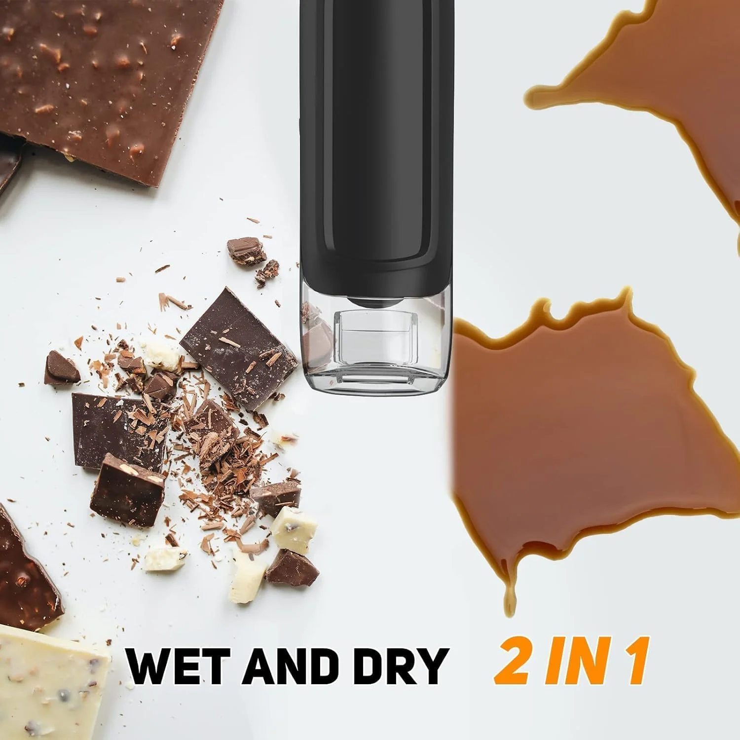 جاروبرقی دستی تدپول، جاروبرقی دستی بی سیم خودرو با 2 باتری 2000 میلی آمپر ساعتی، جاروبرقی کوچک قابل حمل 6000 PA برای موی حیوانات خانگی برای خانه، حیوانات خانگی و خودرو، جاروبرقی دستی برای محیط های مرطوب و خشک