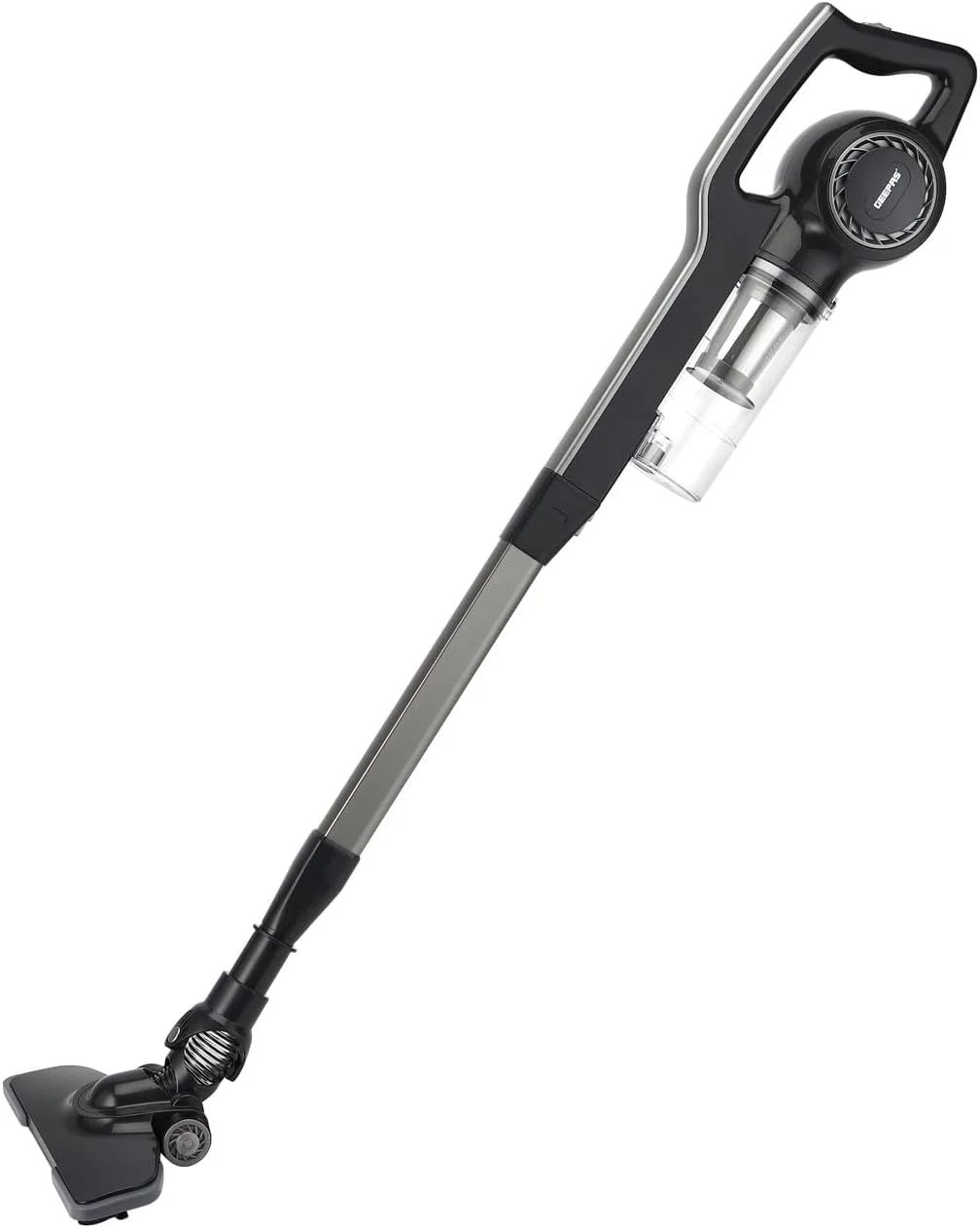 جاروبرقی عصایی و دستی Geepas GVC2596N، فیلتر HEPA | دستی و عصایی، ظرفیت کیسه گرد و غبار 0.9 لیتر، موتور قدرتمند 600 وات، فنجان گرد و غبار شفاف برای بررسی آسان، بدنه سبک و کم صدا