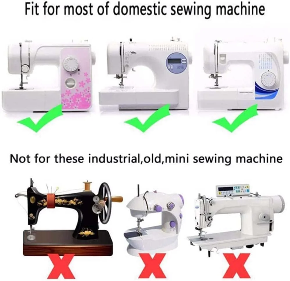 مجموعه پایه های چرخ خیاطی خزنه، پایه های فشاری چرخ خیاطی با اتصال سریع برای استفاده در چرخ خیاطی های Brother Singer Janome Babylock Kenmore با ساق کوتاه، 11 عددی مجموعه پایه های چرخ خیاطی خزنه، پایه های فشاری چرخ خیاطی با اتصال سریع برای استفاده در چرخ خیاطی های Brother Singer Janome Babylock Kenmore با ساق کوتاه، 11 عددی