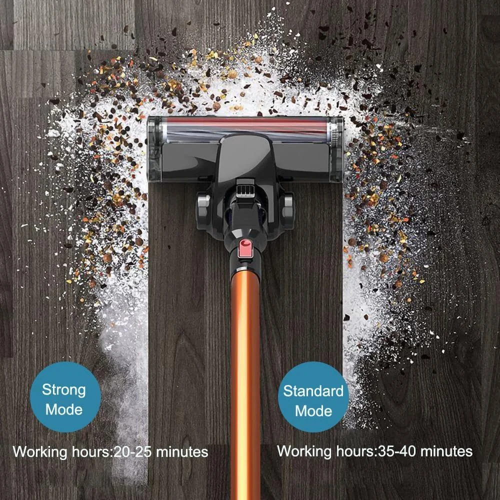 جاروبرقی عصایی بی سیم JOSHBERG، جاروبرقی دستی 4 در 1 با چراغ های LED و باتری جداشدنی برای کف چوبی، فرش، کاشی و مرمر جاروبرقی عصایی بی سیم JOSHBERG، جاروبرقی دستی 4 در 1 با چراغ های LED و باتری جداشدنی برای کف چوبی، فرش، کاشی و مرمر