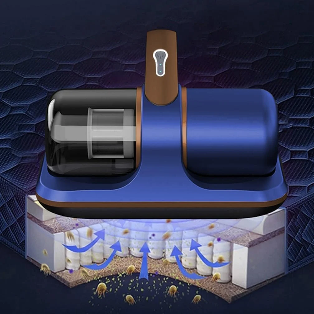 جاروبرقی تشک دستی KASTWAVE، جاروبرقی تخت خواب دستی بی سیم با فیلتر هپا، تمیز کننده موثر ملحفه، بالش و مبل (آبی) جاروبرقی تشک دستی KASTWAVE، جاروبرقی تخت خواب دستی بی سیم با فیلتر هپا، تمیز کننده موثر ملحفه، بالش و مبل (آبی)