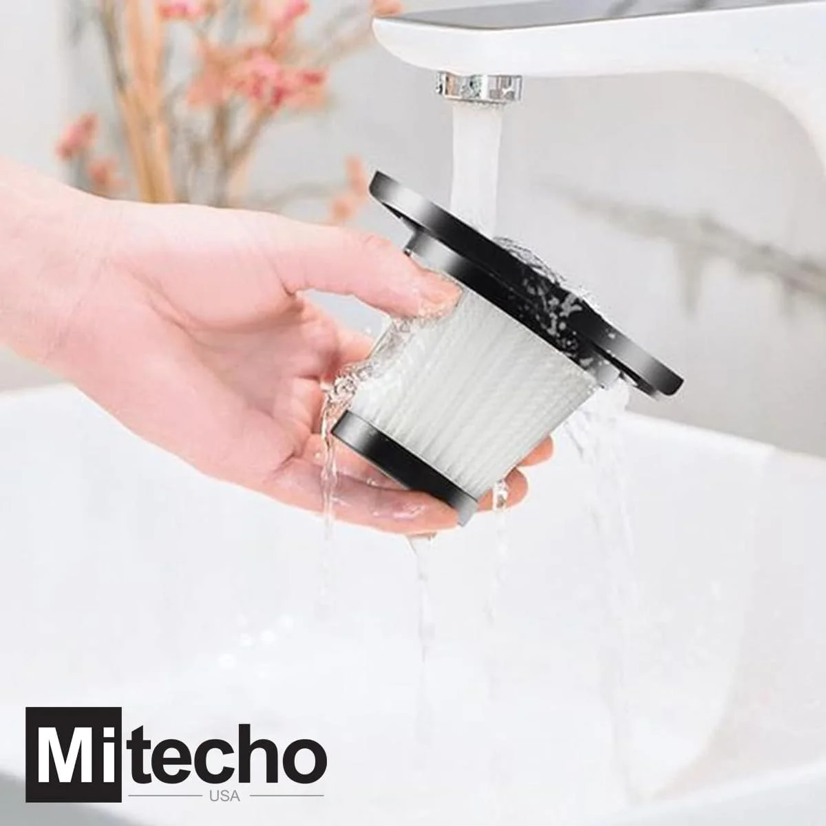 جاروبرقی دستی شارژی کوچک و بدون سیم Mitecho برای فرش، کیبورد و میز کامپیوتر