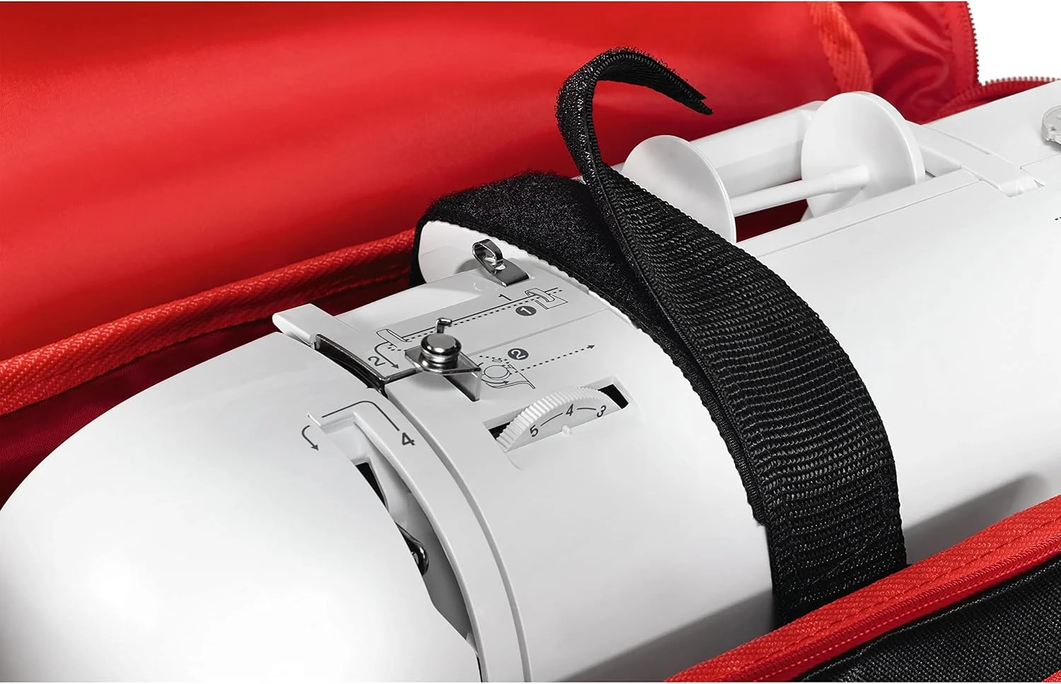 کیف چرخ خیاطی Prym طرح خال خالی، ترکیب پلی استر، مشکی/قرمز/سفید، 44 x 22 x 35 سانتی متر