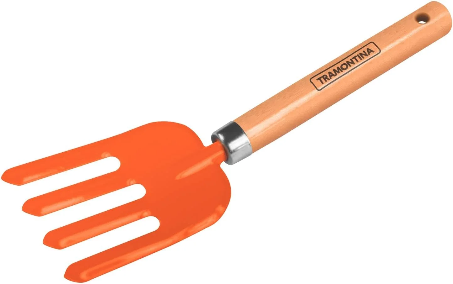 ست ابزار باغبانی 3 تکه ترامونتینا با فولاد کربنی ویژه و دسته چوبی شامل بیلچه باغبانی + کولتیواتور 3 دندانه + چنگال باغبانی 4 دندانه 78100801