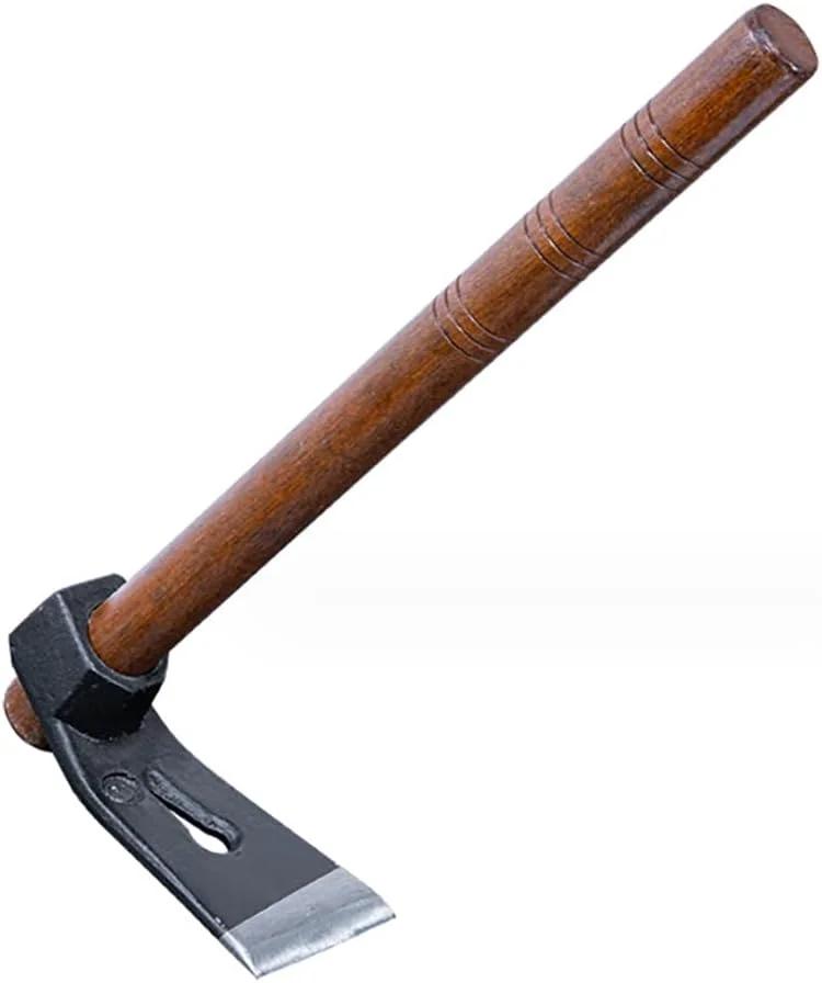 ابزار بیلچه باغبانی XIAOLUHSYI، بیلچه کوچک چندکاره، مناسب برای شل کردن خاک و وجین کردن، دارای میخ های قابل جدا شدن، ابزار باغبانی دستی با دسته بلند، مناسب برای کندن و ریشه زنی (12cm×5.5cm, 600g)