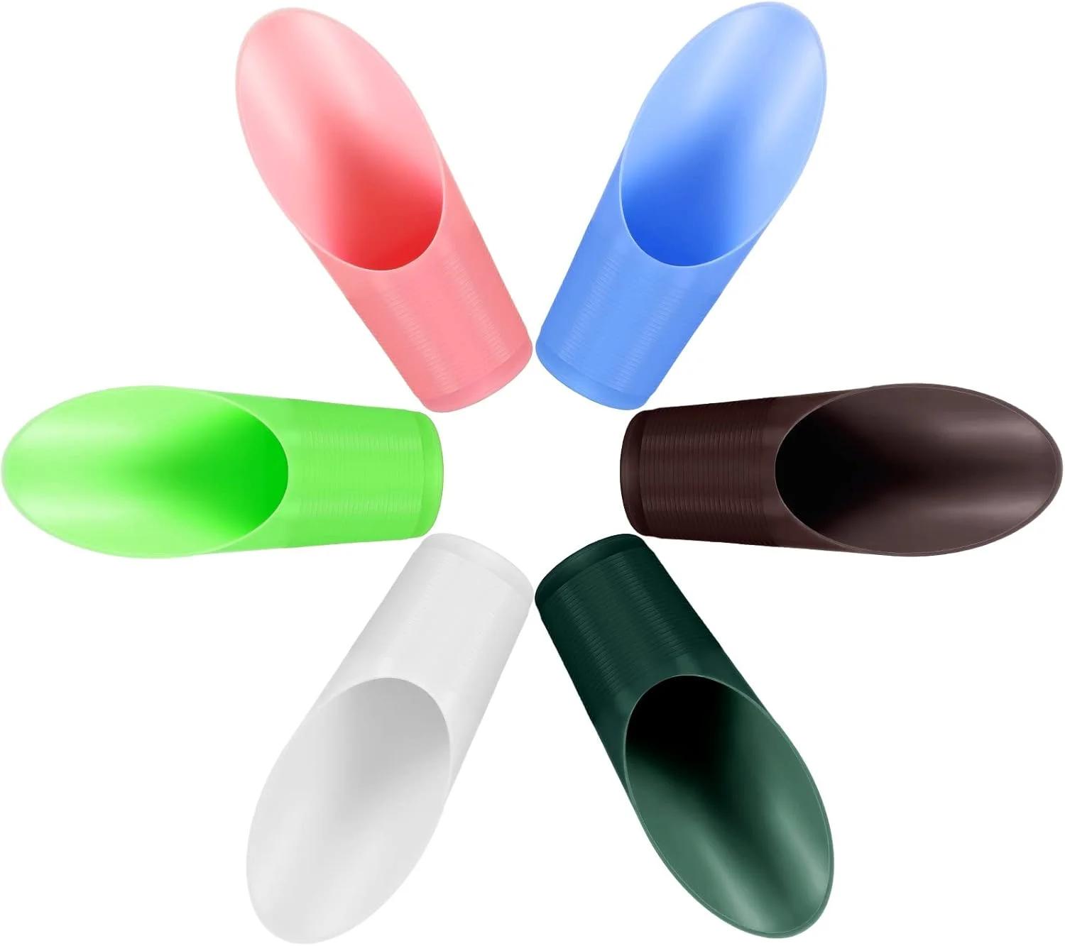 Lanties 6 Pcs Bonsai Soil Scoops Plastic Garden Shovels Garden Tool Bucket Shovel Colorful Small Mini Potting Scoop for Plant Flower Succulent