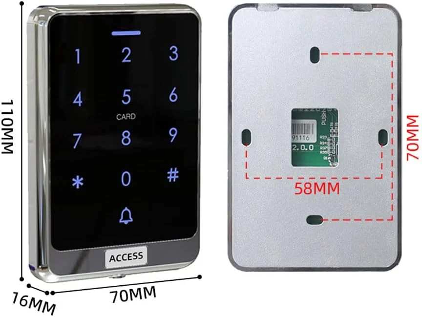 مجموعه کامل YAVIS کنترل دسترسی ضد آب RFID مناسب فضای باز با صفحه لمسی، کارتخوان صفحه کلید 125 کیلوهرتز، قفل مغناطیسی برقی NC با قدرت 280 کیلوگرم/600 پوند، منبع تغذیه 3 آمپر 110-240 ولت، زنگ در، دکمه ها، 10 عدد جاسوئیچی مجموعه کامل YAVIS کنترل دسترسی ضد آب RFID مناسب فضای باز با صفحه لمسی، کارتخوان صفحه کلید 125 کیلوهرتز، قفل مغناطیسی برقی NC با قدرت 280 کیلوگرم/600 پوند، منبع تغذیه 3 آمپر 110-240 ولت، زنگ در، دکمه ها، 10 عدد جاسوئیچی