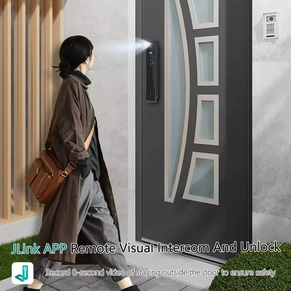 قفل هوشمند دوربین دار YASUCISS، قفل هوشمند CNC، تشخیص چهره سه بعدی، نظارت بلادرنگ، ارتباط داخلی دو طرفه، Wi-Fi داخلی، کنترل از راه دور برنامه، تنظیم R/L برای Airbnb، خانه، هتل، دفتر قفل هوشمند دوربین دار YASUCISS، قفل هوشمند CNC، تشخیص چهره سه بعدی، نظارت بلادرنگ، ارتباط داخلی دو طرفه، Wi-Fi داخلی، کنترل از راه دور برنامه، تنظیم R/L برای Airbnb، خانه، هتل، دفتر