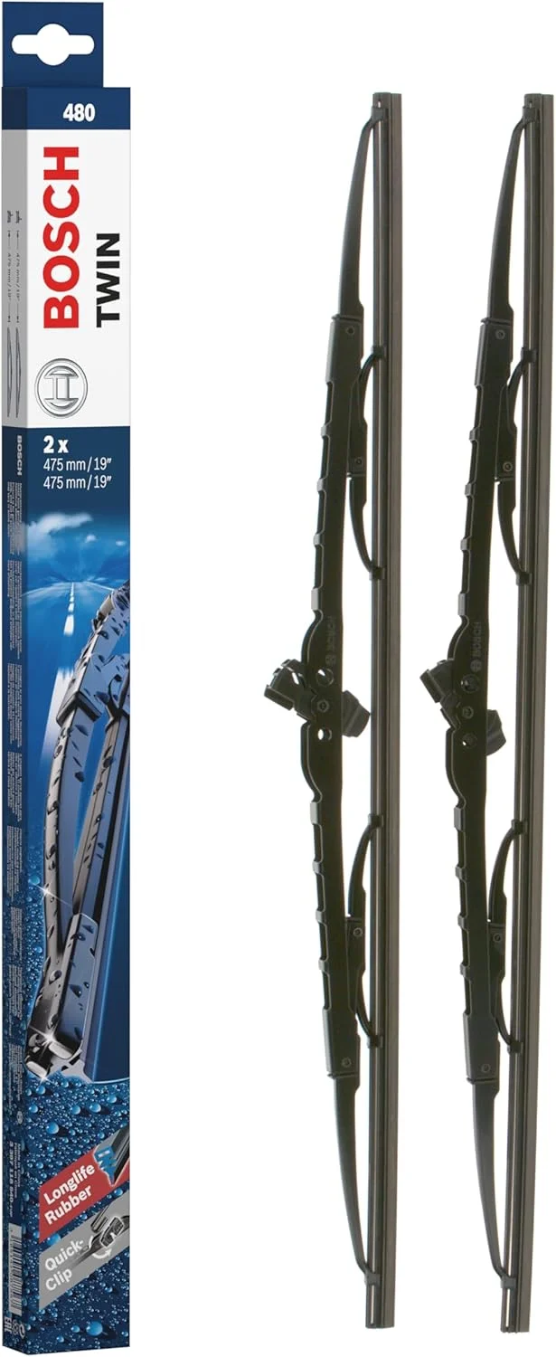 تیغه برف پاک کن دوقلو بوش 480، طول: 475mm/475mm - مجموعه تیغه های برف پاک کن جلو