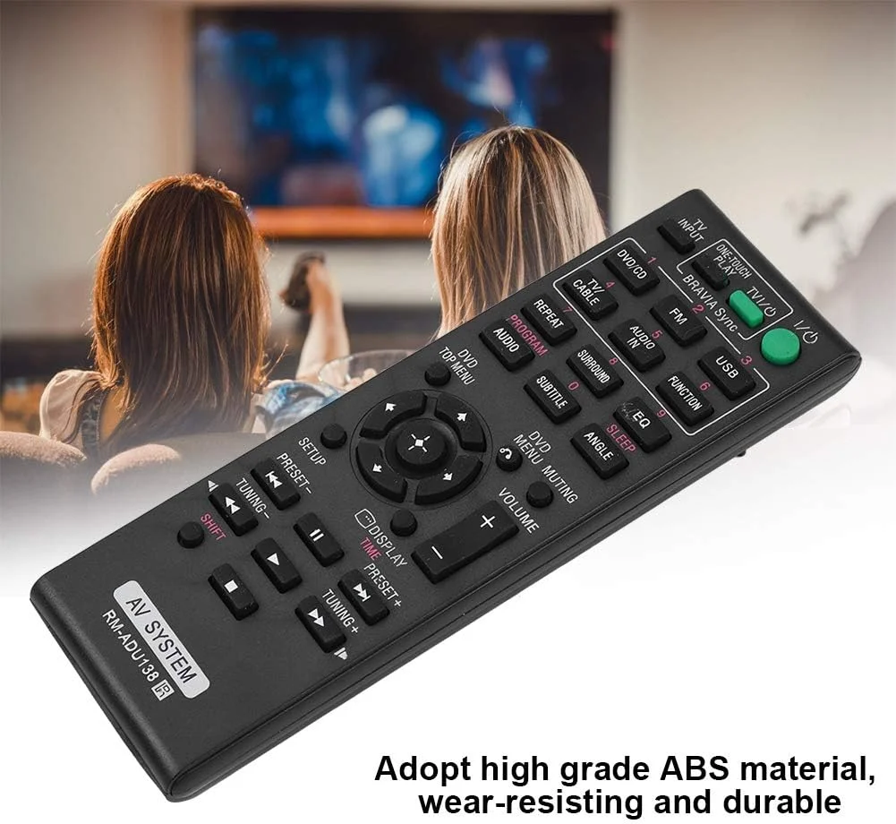 ریموت کنترل هوشمند برای سیستم صوتی و تصویری RM-ADU138، مناسب برای DAV-TZ140 HBD-TZ140 SS-CT121 SS-TS121 SS-WS121، کنترل از راه دور تلویزیون با برد کنترل بیش از 8 متر