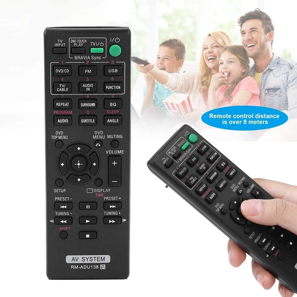 ریموت کنترل هوشمند برای سیستم صوتی و تصویری RM-ADU138، مناسب برای DAV-TZ140 HBD-TZ140 SS-CT121 SS-TS121 SS-WS121، کنترل از راه دور تلویزیون با برد کنترل بیش از 8 متر