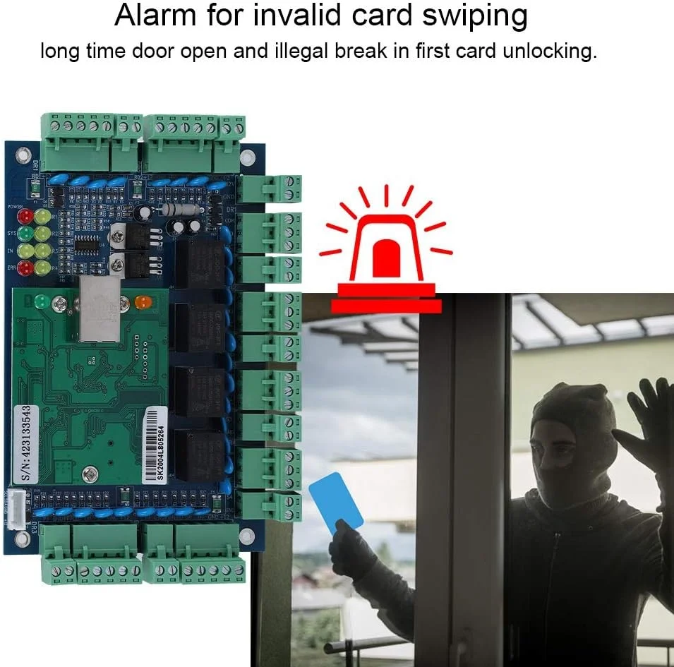 برد کنترل دسترسی، برد پنل کنترل دسترسی شبکه TCP/IP ریدر ویگند برای استفاده 4 درب برد کنترل دسترسی، برد پنل کنترل دسترسی شبکه TCP/IP ریدر ویگند برای استفاده 4 درب