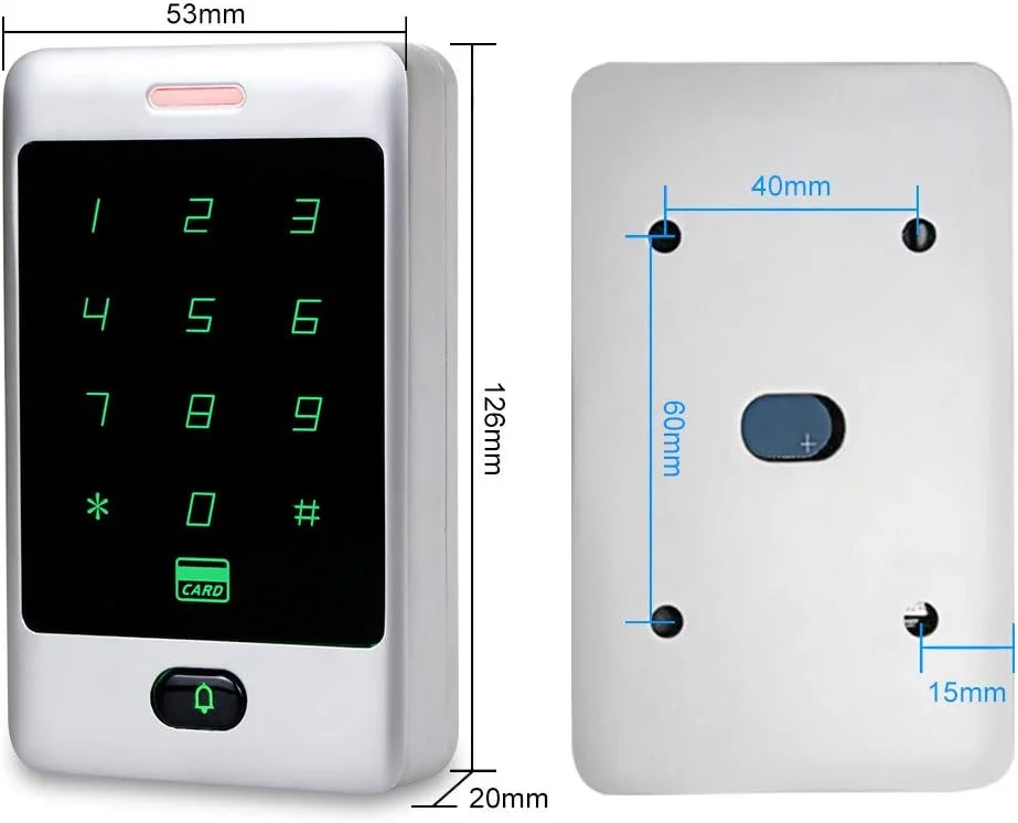 کیت سیستم کنترل دسترسی درب FST شامل صفحه کلید لمسی فلزی RFID + منبع تغذیه کنترل دسترسی DC12V 3A + 15 عدد کارت جاکلیدی RFID کیت سیستم کنترل دسترسی درب FST شامل صفحه کلید لمسی فلزی RFID + منبع تغذیه کنترل دسترسی DC12V 3A + 15 عدد کارت جاکلیدی RFID