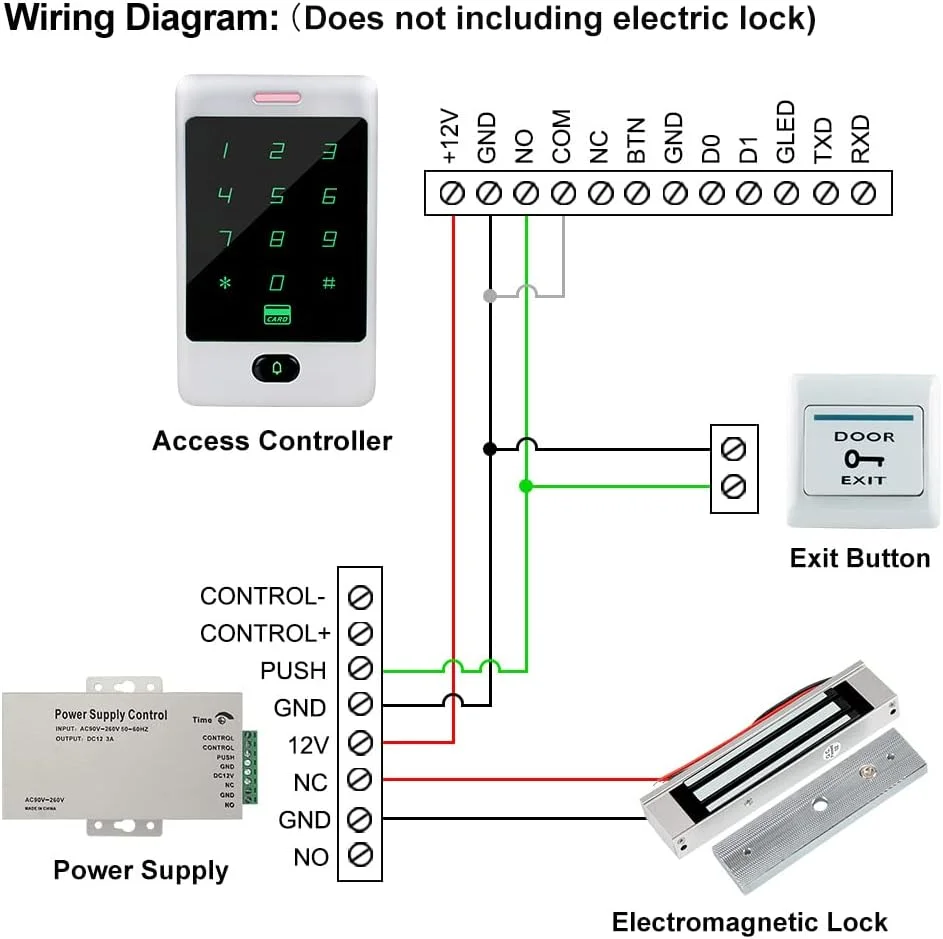 کیت سیستم کنترل دسترسی درب FST شامل صفحه کلید لمسی فلزی RFID + منبع تغذیه کنترل دسترسی DC12V 3A + 15 عدد کارت جاکلیدی RFID کیت سیستم کنترل دسترسی درب FST شامل صفحه کلید لمسی فلزی RFID + منبع تغذیه کنترل دسترسی DC12V 3A + 15 عدد کارت جاکلیدی RFID