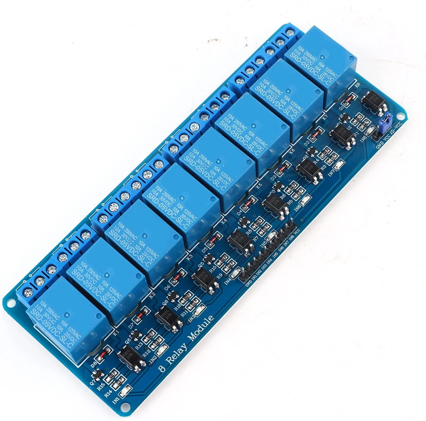 برد ماژول کنترل رله اترنت شبکه Eujgoov، دارای رابط RJ 45 و 8 کانال رله برای کنترل از راه دور خانه هوشمند برد ماژول کنترل رله اترنت شبکه Eujgoov، دارای رابط RJ 45 و 8 کانال رله برای کنترل از راه دور خانه هوشمند