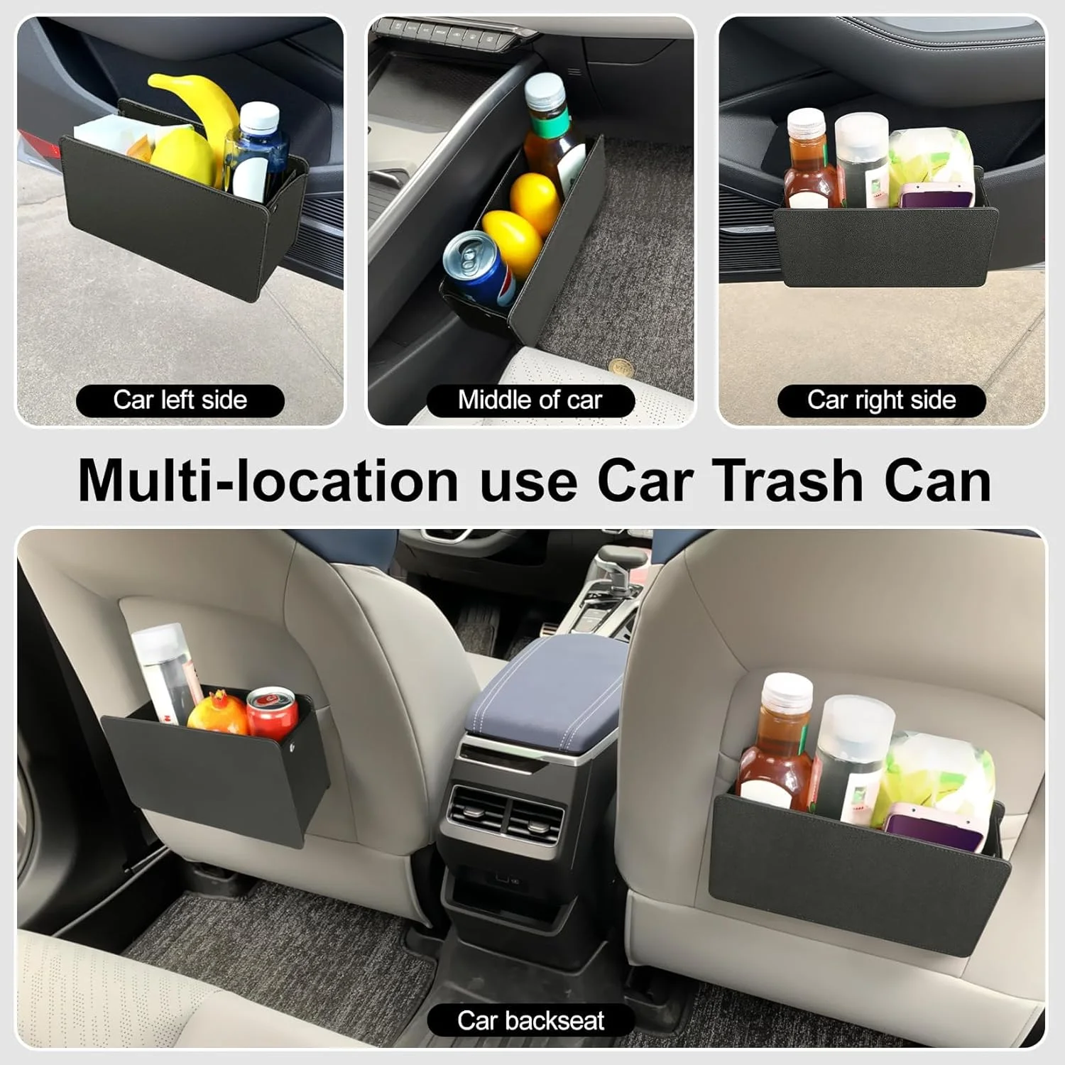 سطل زباله خودرو آزونی، سطل زباله تاشو کوچک برای خودرو، سطل زباله چرمی ممتاز برای خودرو، مناسب برای تنقلات، تلفن، بطری، لوازم ضروری کوچک، مناسب برای صندلی عقب، خودروهای شاسی بلند، سدان، کامیون سطل زباله خودرو آزونی، سطل زباله تاشو کوچک برای خودرو، سطل زباله چرمی ممتاز برای خودرو، مناسب برای تنقلات، تلفن، بطری، لوازم ضروری کوچک، مناسب برای صندلی عقب، خودروهای شاسی بلند، سدان، کامیون
