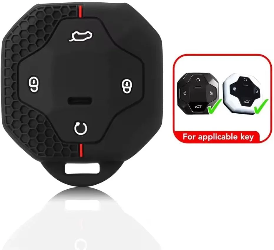 کاور سیلیکونی ریموت خودرو مناسب چری جتور T2 تراولر 2021-2026 به همراه جاکلیدی چرمی، لوازم جانبی خودرو