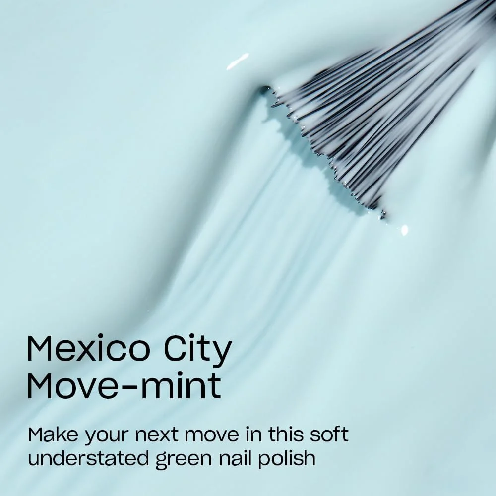 لاک ناخن کلاسیک OPI، ماندگاری 7 روزه، مقاوم در برابر لب پر شدن، لاک ناخن رنگی با درخشش بالا، Mexico City Move-mint، آبی، 15 میلی لیتر