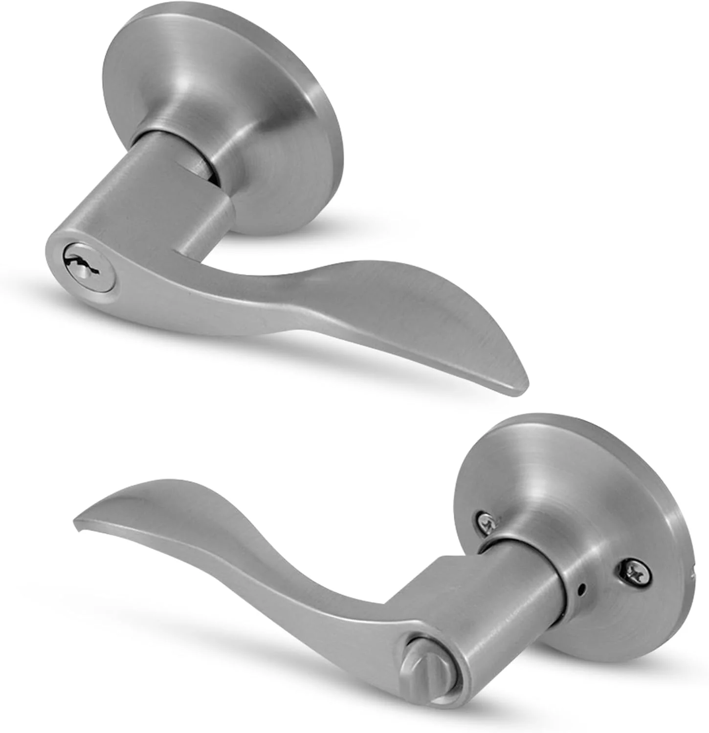 دستگیره درب ورودی اهرمی Honeywell 8106301 مدل Wave، نیکل ساتن