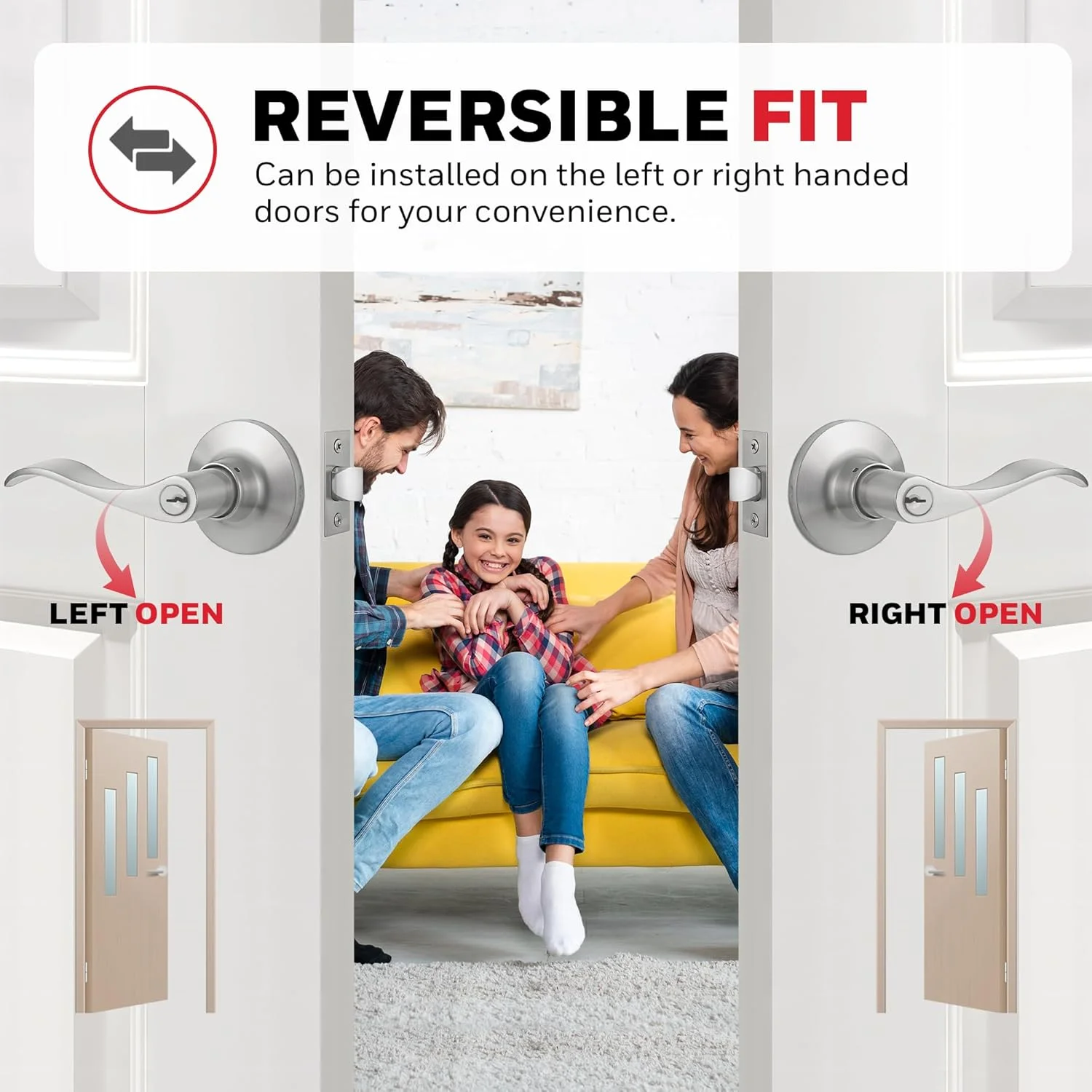 دستگیره درب ورودی اهرمی Honeywell 8106301 مدل Wave، نیکل ساتن دستگیره درب ورودی اهرمی Honeywell 8106301 مدل Wave، نیکل ساتن