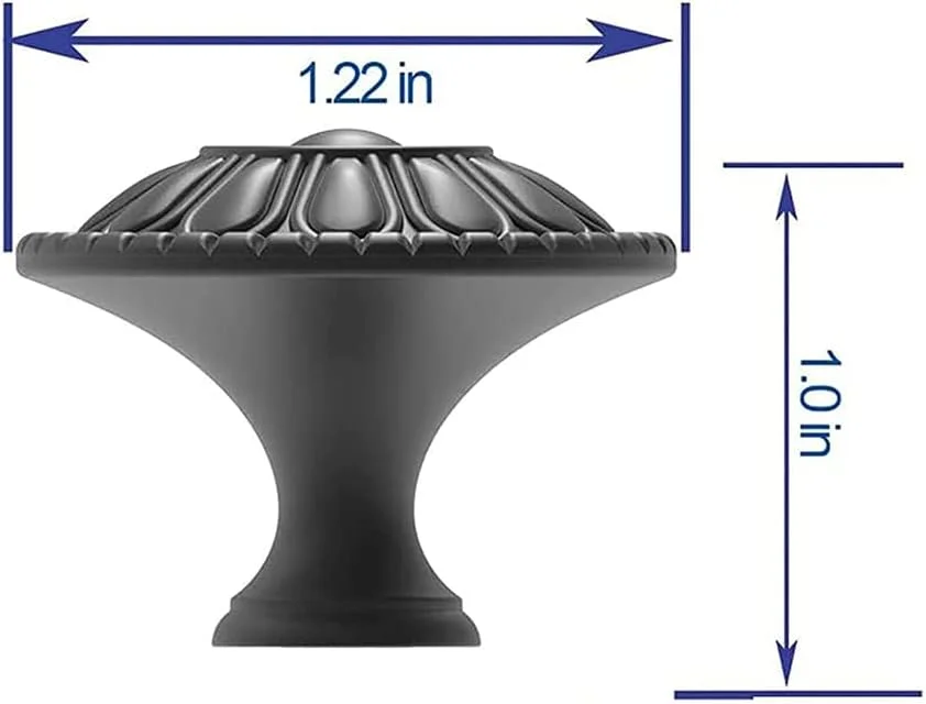 دستگیره گرد کابینت ELECDON، بسته 9 عددی دستگیره های مشکی مات کابینت آشپزخانه، دستگیره های گرد مات کمد کشو برای درب مبلمان مدرن، طرح گل دستگیره گرد کابینت ELECDON، بسته 9 عددی دستگیره های مشکی مات کابینت آشپزخانه، دستگیره های گرد مات کمد کشو برای درب مبلمان مدرن، طرح گل