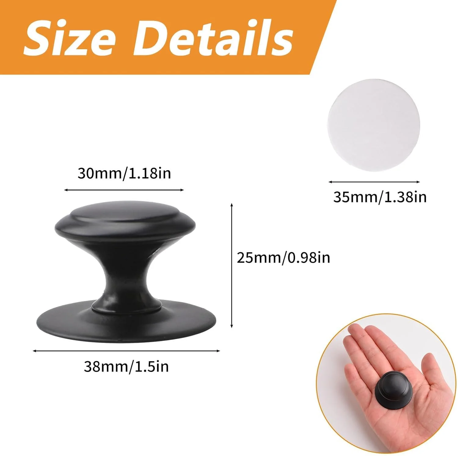 بسته 8 عددی دستگیره کابینت چسبی، دستگیره کشو مشکی مات - 8 عدد دستگیره استیل ضد زنگ بدون نیاز به سوراخکاری برای کمد، دراور و درب بسته 8 عددی دستگیره کابینت چسبی، دستگیره کشو مشکی مات - 8 عدد دستگیره استیل ضد زنگ بدون نیاز به سوراخکاری برای کمد، دراور و درب