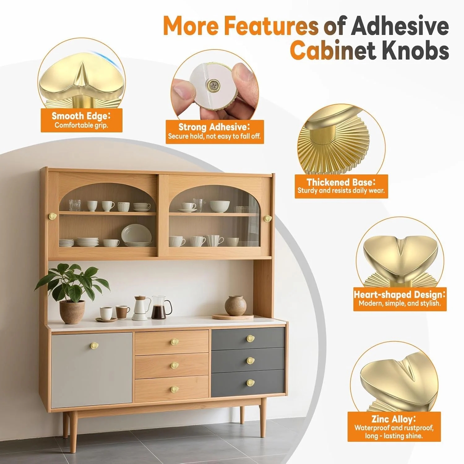 بسته 2 عددی دستگیره کابینت چسبی، دستگیره کشو طرح قلب طلایی - دستگیره های آلیاژ روی بدون نیاز به سوراخکاری برای کمد، بوفه و درب های شیشه ای بسته 2 عددی دستگیره کابینت چسبی، دستگیره کشو طرح قلب طلایی - دستگیره های آلیاژ روی بدون نیاز به سوراخکاری برای کمد، بوفه و درب های شیشه ای