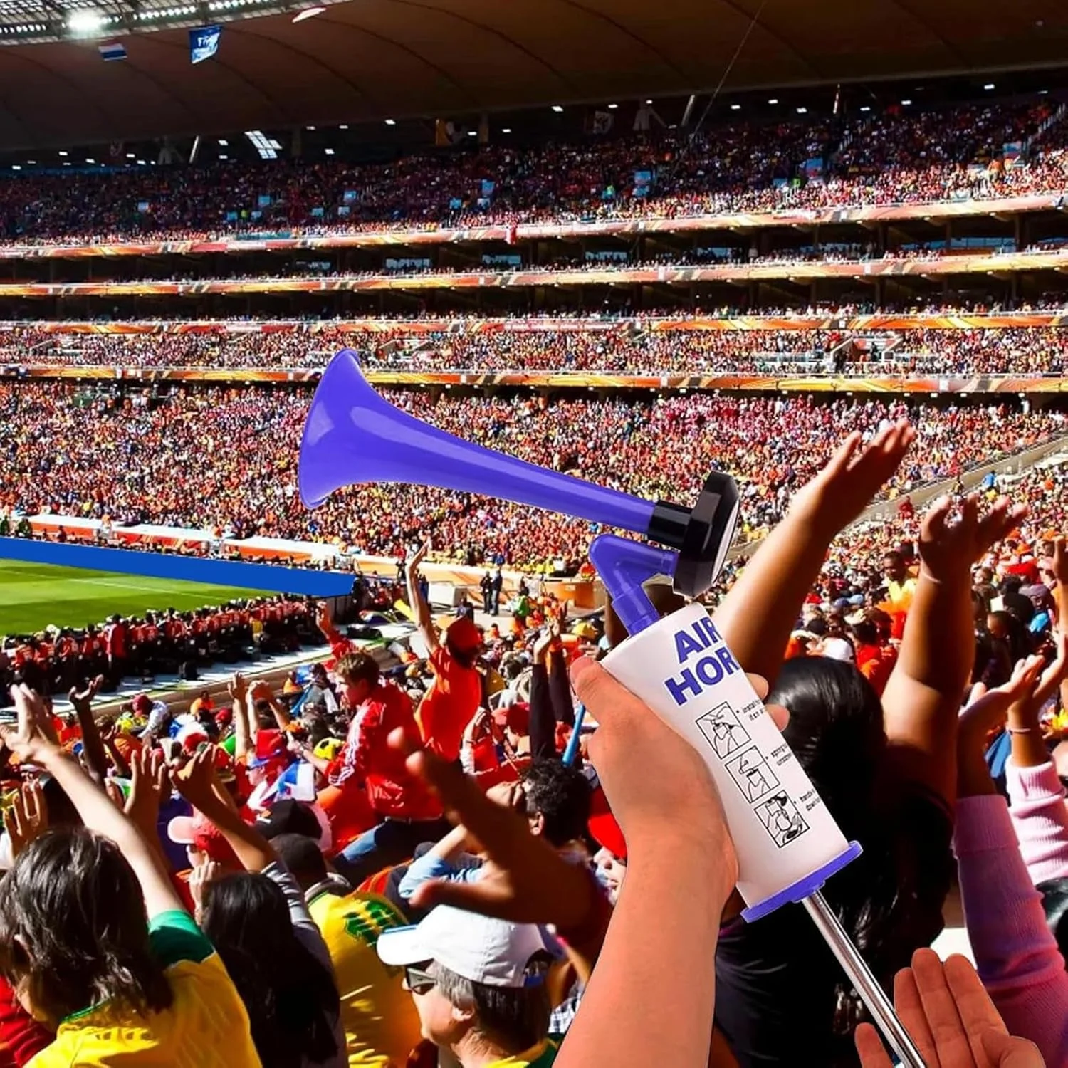 بوق بادی بلند، بوق دستی با صدای بلند | تولید کننده صدای دستی، ابزار تشویق رویدادهای ورزشی برای ساخت و ساز، بقا در فضای باز، بازی استادیوم، نگهبان امنیتی، قایقرانی