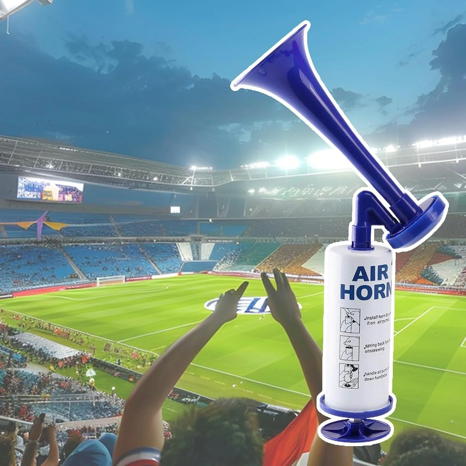 بوق بادی بلند، بوق دستی با صدای بلند | تولید کننده صدای دستی، ابزار تشویق رویدادهای ورزشی برای ساخت و ساز، بقا در فضای باز، بازی استادیوم، نگهبان امنیتی، قایقرانی