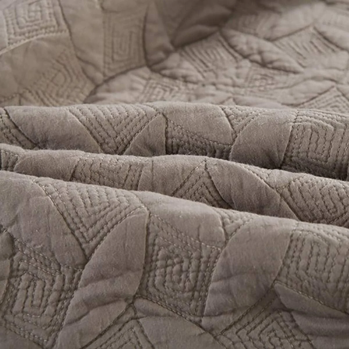 روتختی طرح تکه دوزی شده دو طرفه در 2 سایز به همراه روبالشی، روتختی ضد حساسیت چهار فصل، خاکستری، 230 در 250 سانتی متر