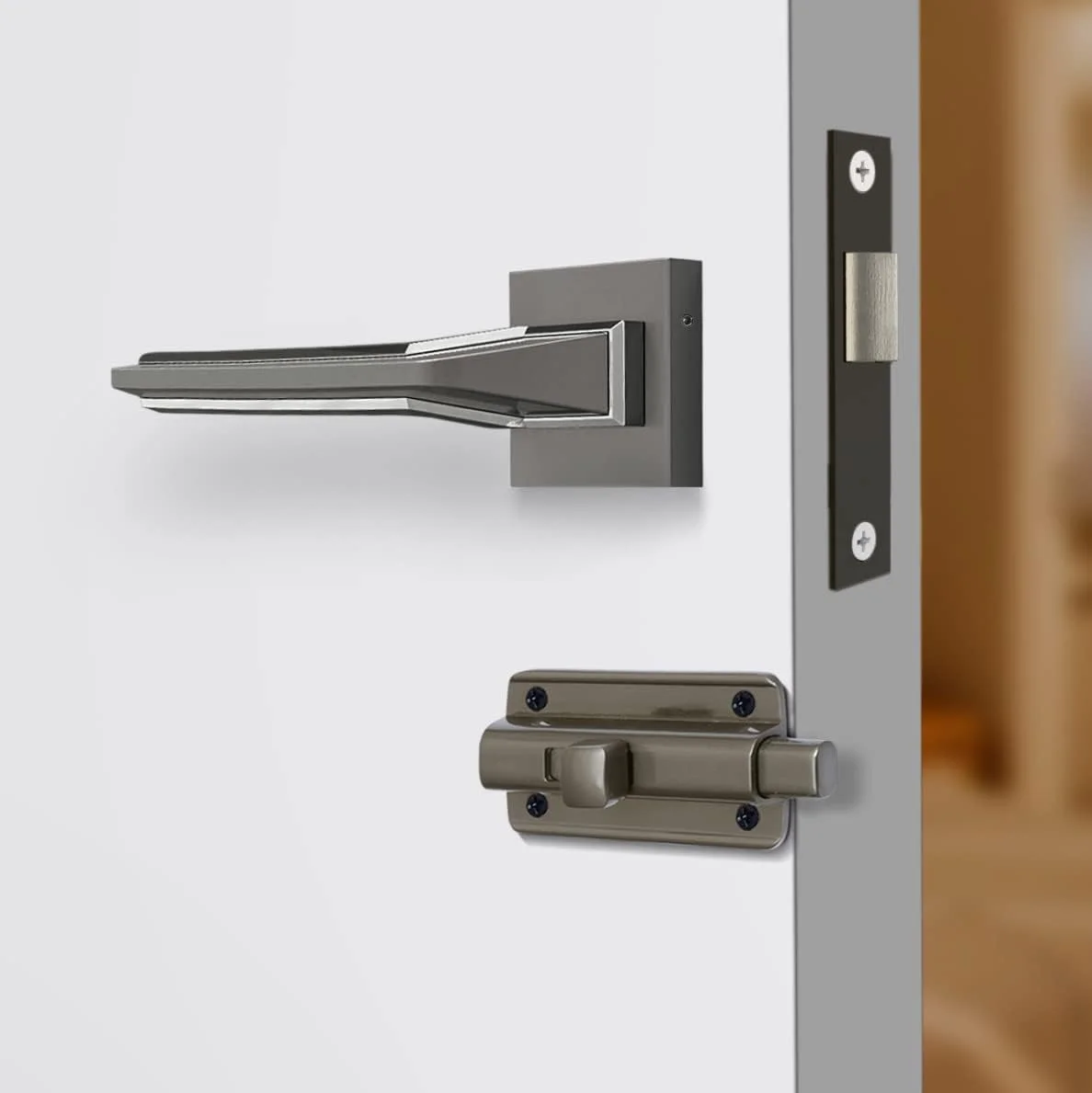 قفل درب سنگین Plantex آلیاژ زینک و برنج، قفل درب حمام/دستگیره بدون کلید مورتise برای خانه/حمام/قفل کودک (مشکی مات ساتن)، دستگیره کشویی قفل درب سنگین Plantex آلیاژ زینک و برنج، قفل درب حمام/دستگیره بدون کلید مورتise برای خانه/حمام/قفل کودک (مشکی مات ساتن)، دستگیره کشویی