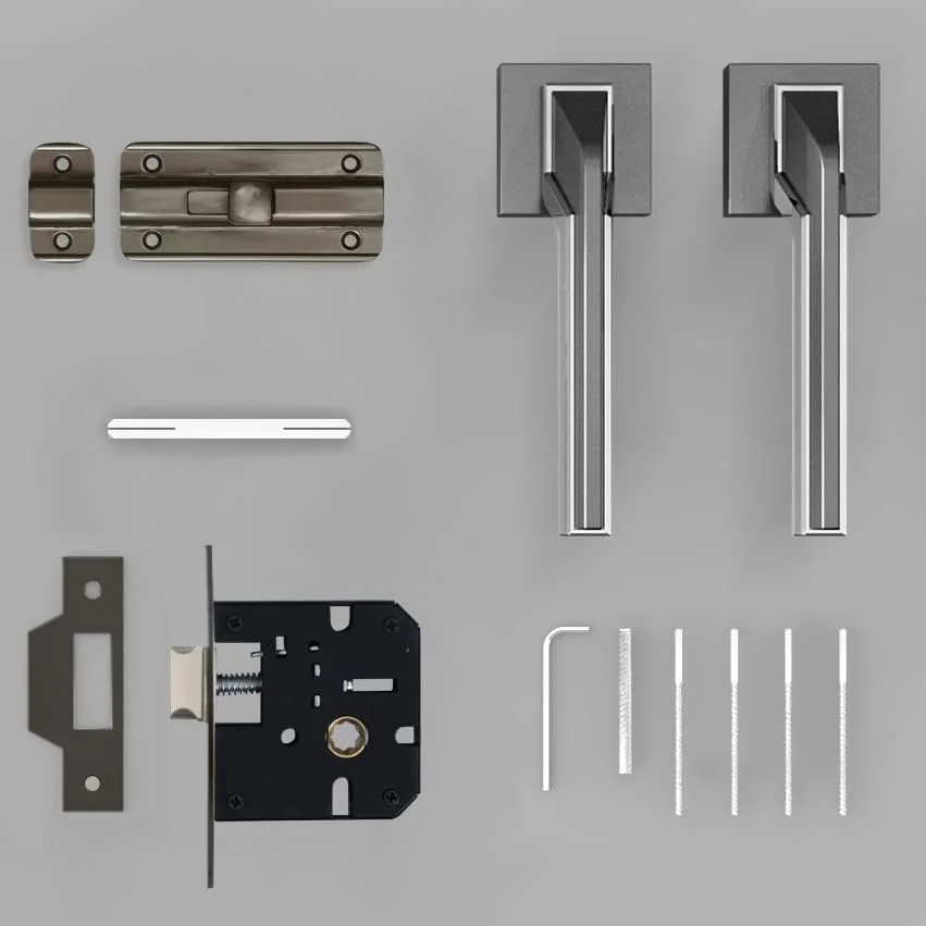 قفل درب سنگین Plantex آلیاژ زینک و برنج، قفل درب حمام/دستگیره بدون کلید مورتise برای خانه/حمام/قفل کودک (مشکی مات ساتن)، دستگیره کشویی قفل درب سنگین Plantex آلیاژ زینک و برنج، قفل درب حمام/دستگیره بدون کلید مورتise برای خانه/حمام/قفل کودک (مشکی مات ساتن)، دستگیره کشویی