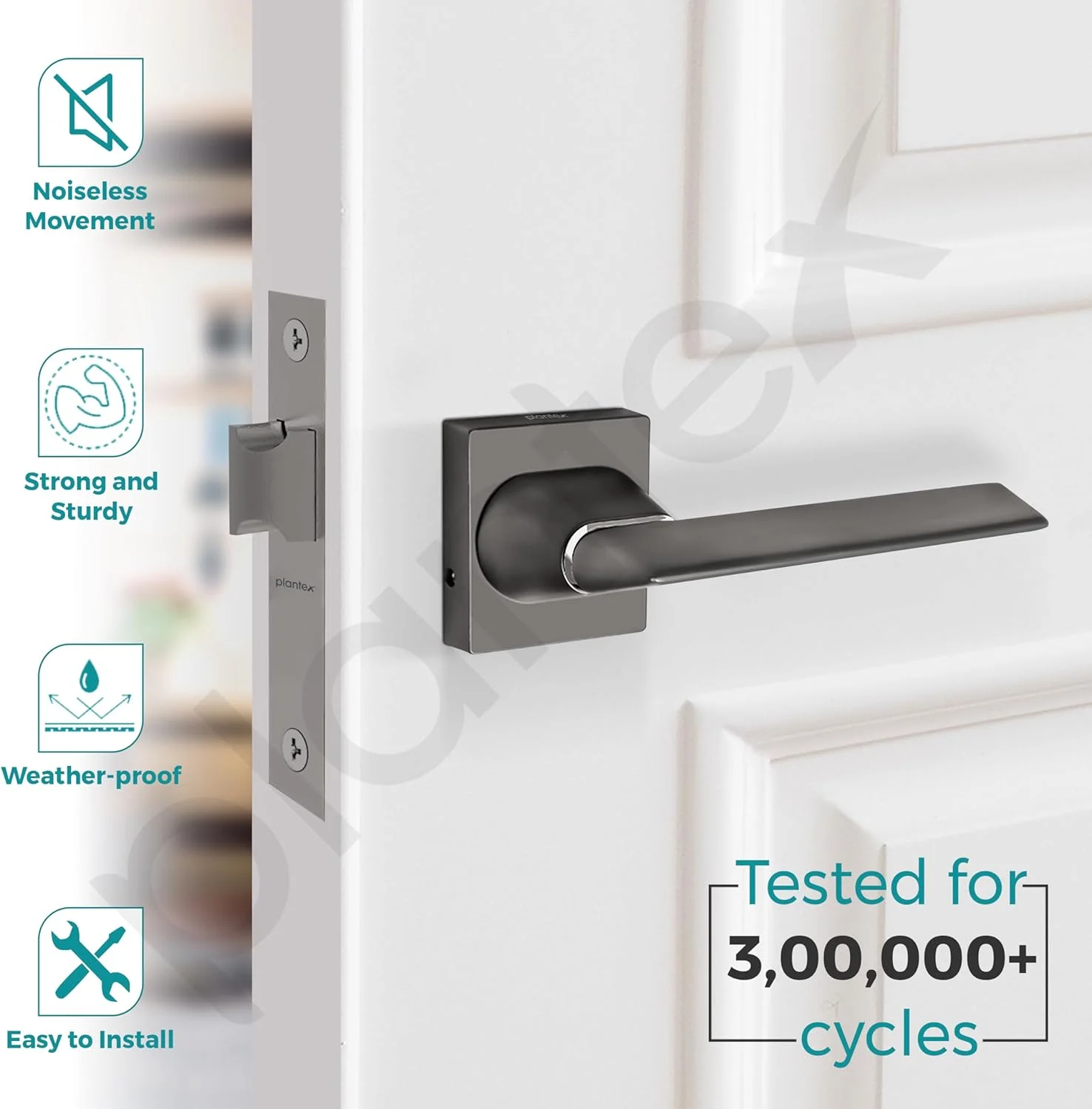 قفل زبانه ای درب سرویس بهداشتی پلنتکس مدل Heavy Duty به همراه دستگیره مناسب برای درب های سرویس بهداشتی/اداری/منزل/هتل (مشکی مات) قفل زبانه ای درب سرویس بهداشتی پلنتکس مدل Heavy Duty به همراه دستگیره مناسب برای درب های سرویس بهداشتی/اداری/منزل/هتل (مشکی مات)