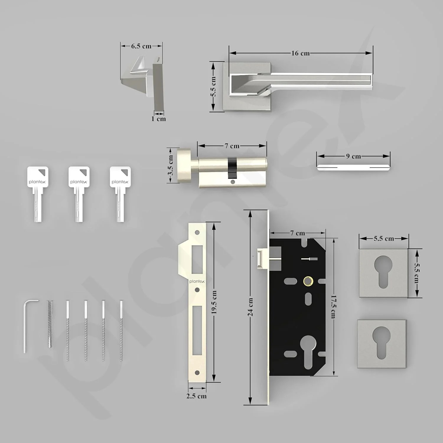 دستگیره قفل زبانه ای ایمن Plantex از جنس آلیاژ روی / دستگیره زبانه ای به همراه مجموعه بدنه قفل / قفل درب / دستگیره با قفل کامپیوتری دو مرحله ای - 3 کلید (سفید ساتن و کروم) دستگیره قفل زبانه ای ایمن Plantex از جنس آلیاژ روی / دستگیره زبانه ای به همراه مجموعه بدنه قفل / قفل درب / دستگیره با قفل کامپیوتری دو مرحله ای - 3 کلید (سفید ساتن و کروم)