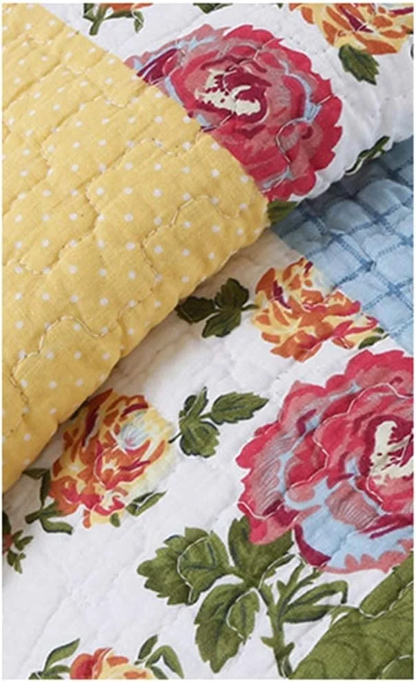 روتختی پنبه‌ای لحاف‌دار سایز دو نفره کینگ سایز 240X260 سانتی‌متر، ملحفه‌های ضخیم، ضد حساسیت، سبک وزن، پتو رو تختی 3 تکه تزئینی، پنبه‌ای - 240X260 سانتی‌متر، پنبه‌ای - کینگ 240X260 سانتی‌متر